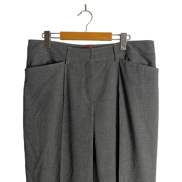 Olsen Europe Women's Gray Straight Leg Formal Wear Pants - Picture 2 of 10